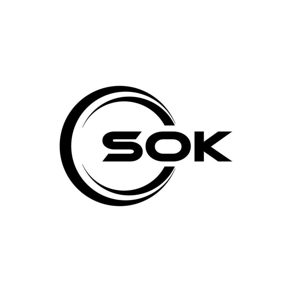 sok Logo Design, Inspiration zum ein einzigartig Identität. modern Eleganz und kreativ Design. Wasserzeichen Ihre Erfolg mit das auffällig diese Logo. vektor