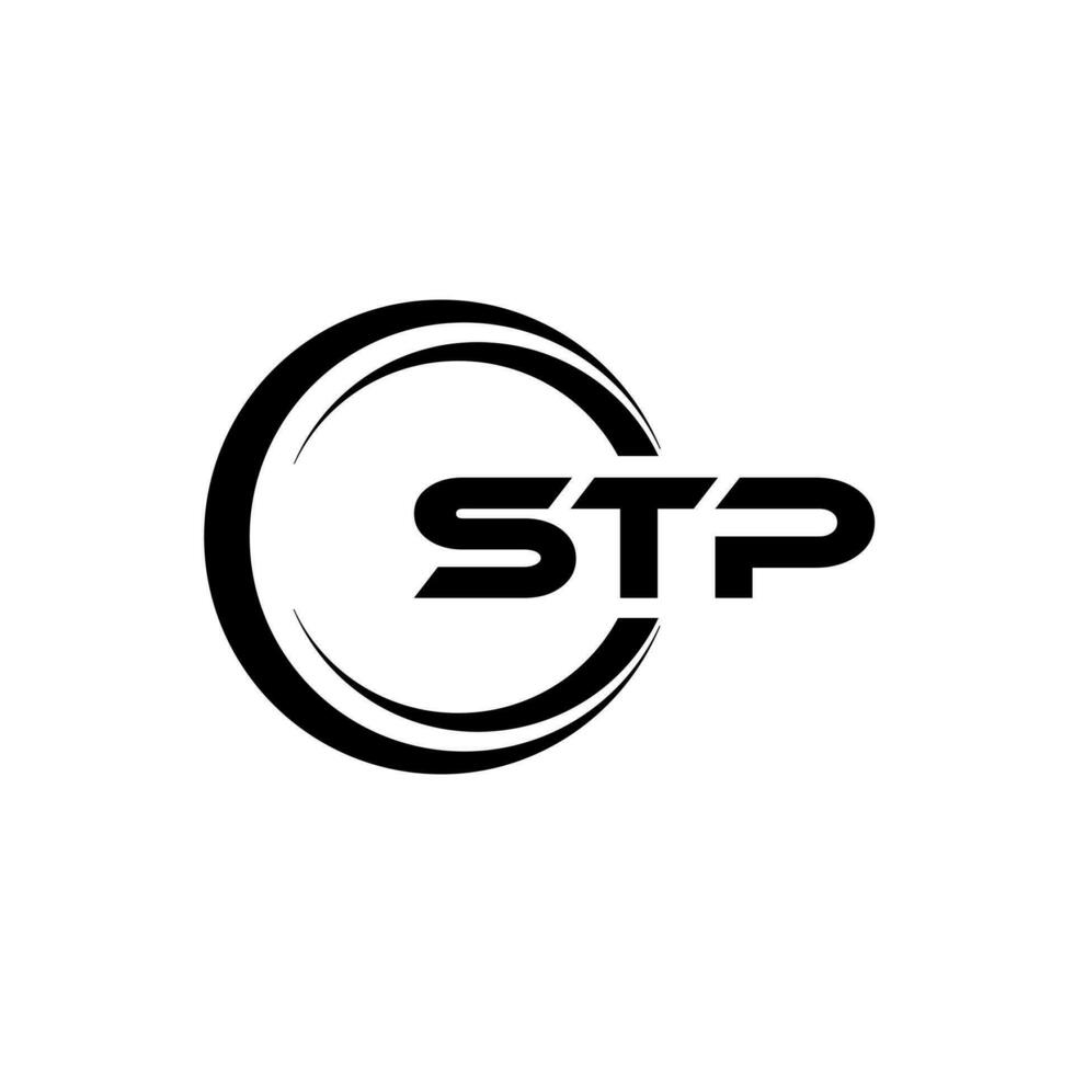 stp Logo Design, Inspiration zum ein einzigartig Identität. modern Eleganz und kreativ Design. Wasserzeichen Ihre Erfolg mit das auffällig diese Logo. vektor