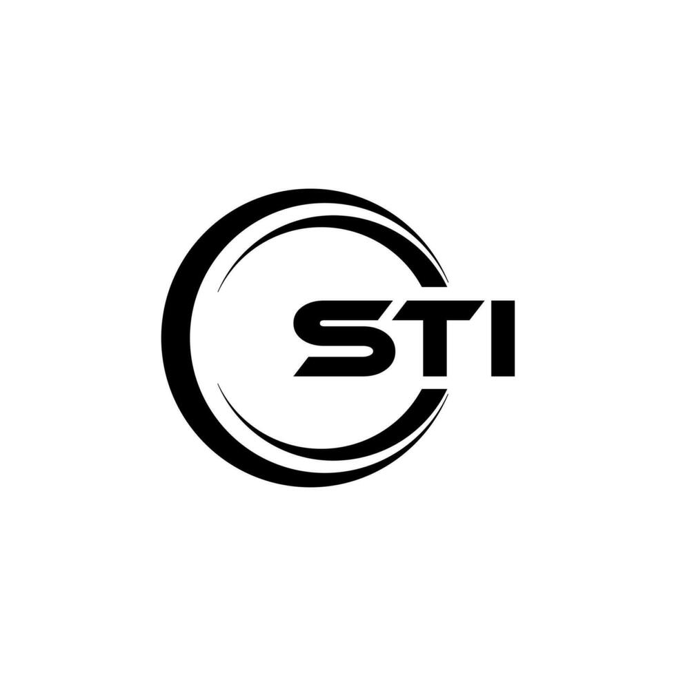 sti Logo Design, Inspiration zum ein einzigartig Identität. modern Eleganz und kreativ Design. Wasserzeichen Ihre Erfolg mit das auffällig diese Logo. vektor