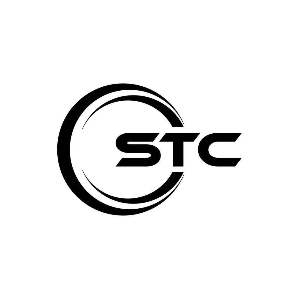 stc Logo Design, Inspiration zum ein einzigartig Identität. modern Eleganz und kreativ Design. Wasserzeichen Ihre Erfolg mit das auffällig diese Logo. vektor