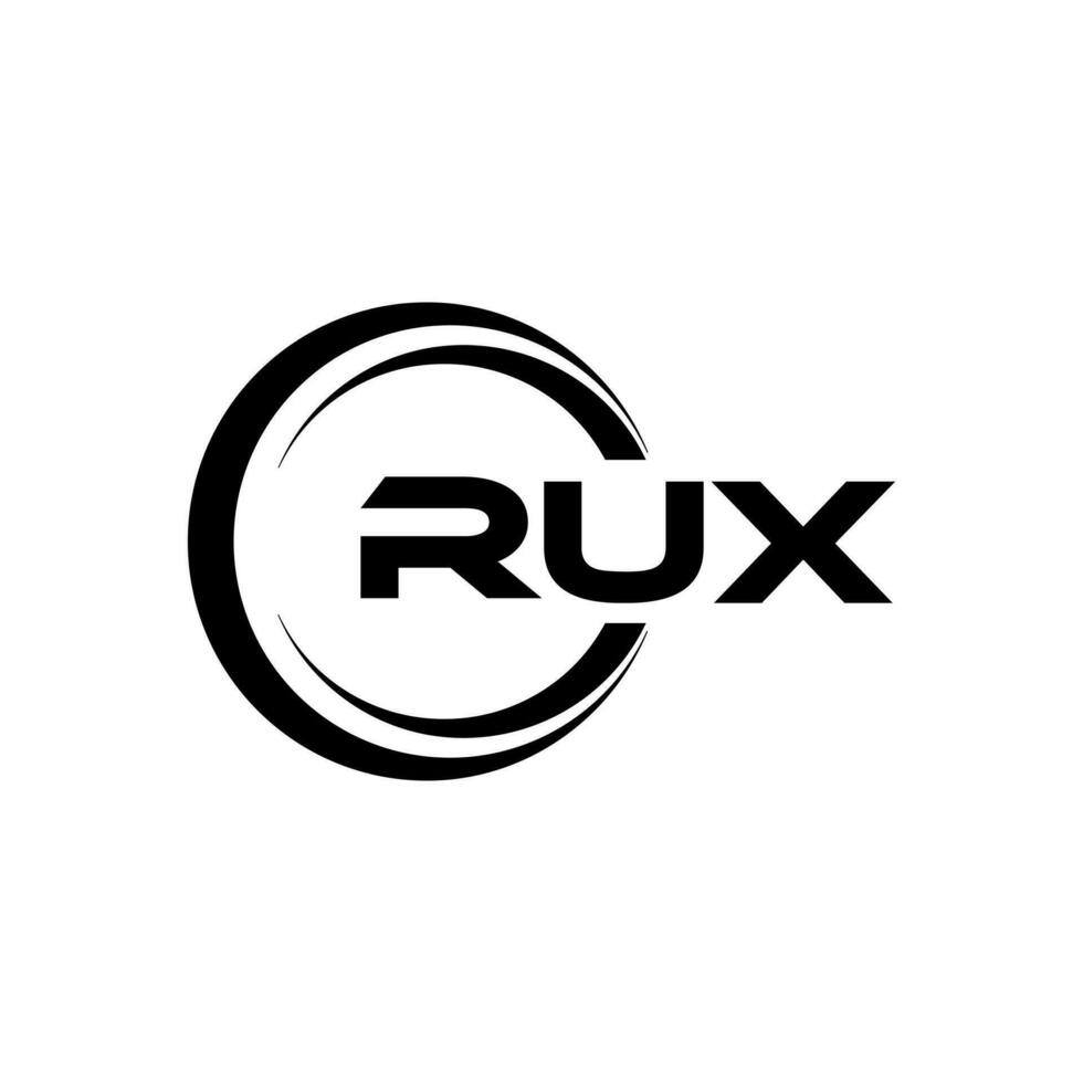 rux logotyp design, inspiration för en unik identitet. modern elegans och kreativ design. vattenmärke din Framgång med de slående detta logotyp. vektor