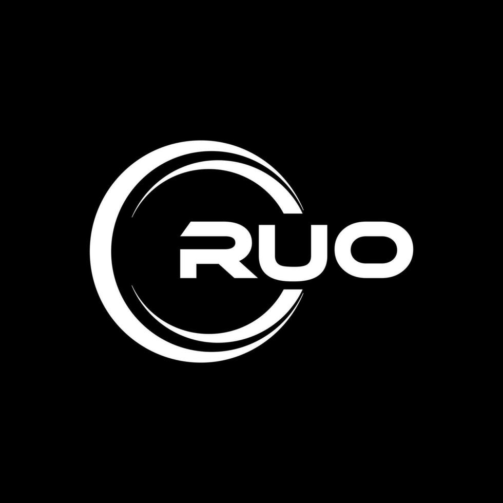 ruo logotyp design, inspiration för en unik identitet. modern elegans och kreativ design. vattenmärke din Framgång med de slående detta logotyp. vektor