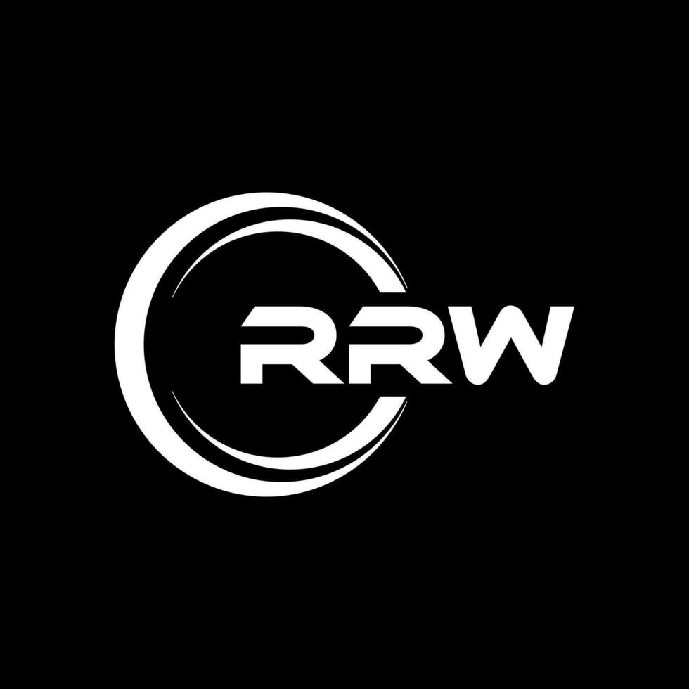 rrw logotyp design, inspiration för en unik identitet. modern elegans och kreativ design. vattenmärke din Framgång med de slående detta logotyp. vektor