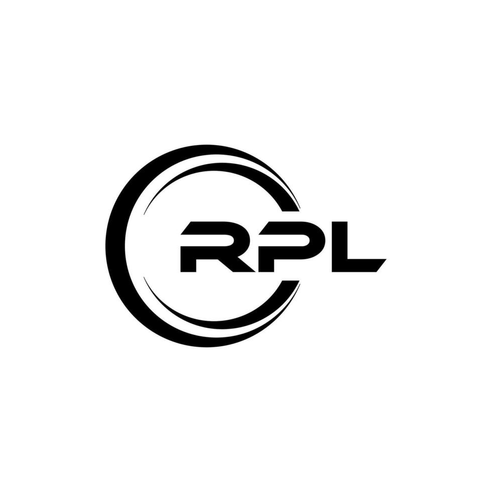 rpl logotyp design, inspiration för en unik identitet. modern elegans och kreativ design. vattenmärke din Framgång med de slående detta logotyp. vektor