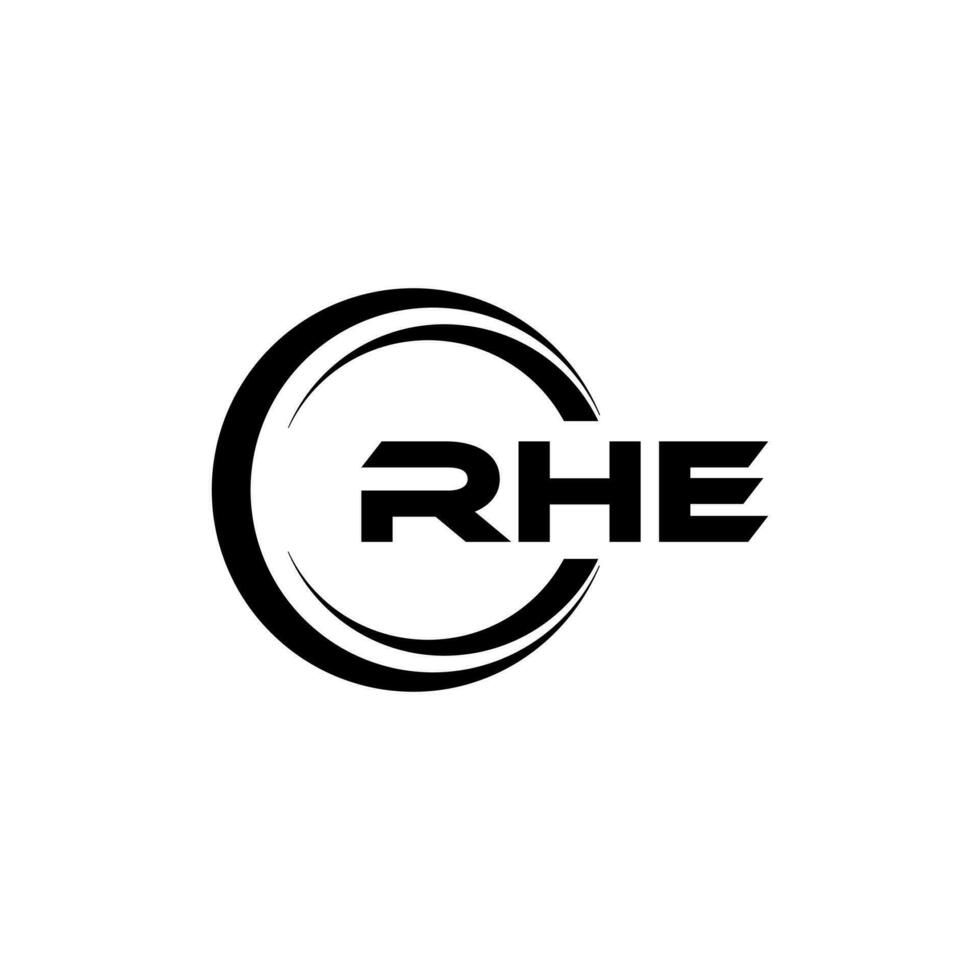 rhe Logo Design, Inspiration zum ein einzigartig Identität. modern Eleganz und kreativ Design. Wasserzeichen Ihre Erfolg mit das auffällig diese Logo. vektor