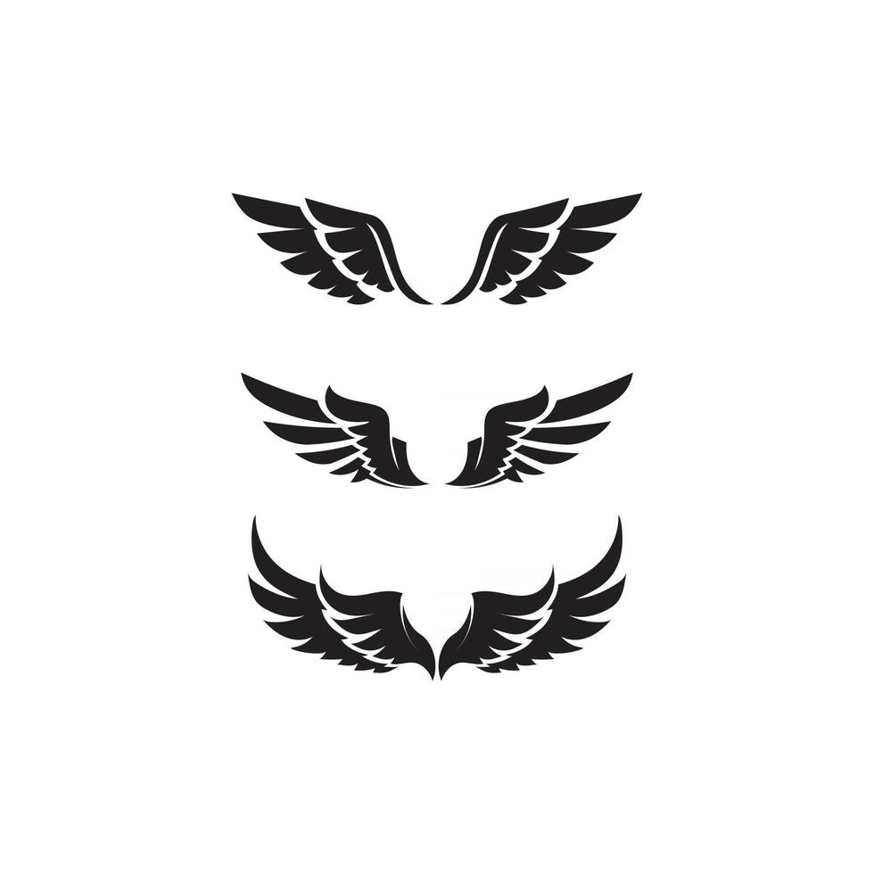 Flügel Logo Tier Vogel Adler Falke für Geschäft und Design Tierflügel Vektor schnelle Vogelsymbol Symbol fliegen