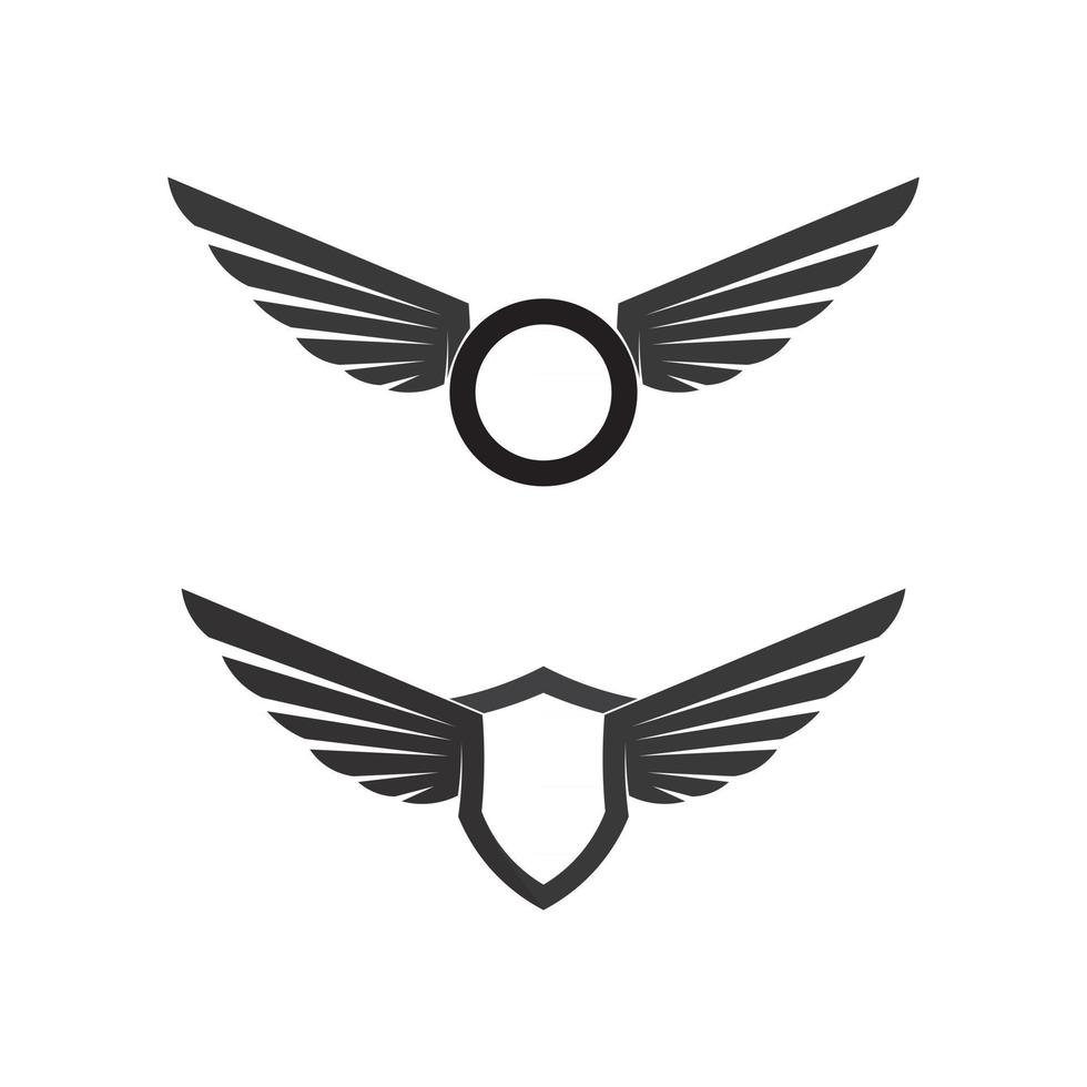 Schwarzflügeltierfledermaus und Vogeladlerfalke-Logosymbol für einen professionellen Designer vektor