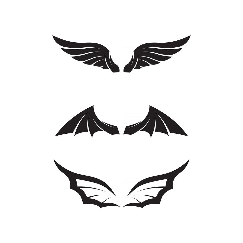 Schwarzflügeltierfledermaus und Vogeladlerfalke-Logosymbol für einen professionellen Designer vektor