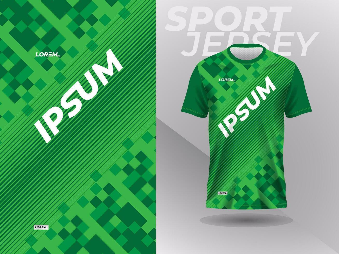 grön sport jersey attrapp design mall för sportkläder vektor