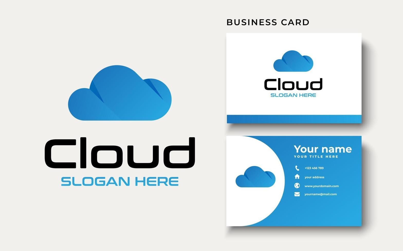 Cloud-Logo-Design. Vektor-Illustration vektor