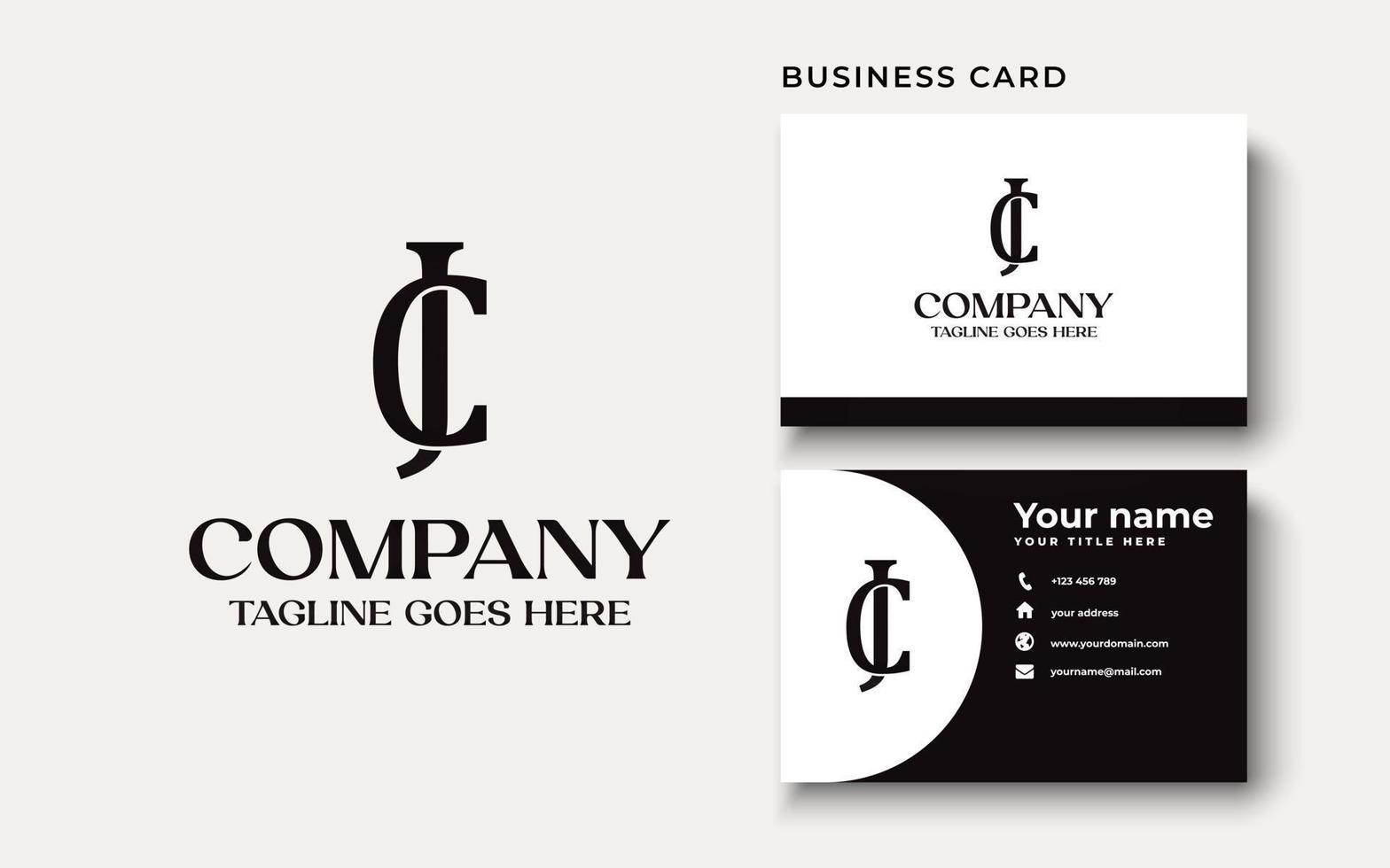 Anfangsbuchstabe jc, cj, j, c Großbuchstaben moderne Logo-Design-Vorlagenelemente. schwarzer Buchstabe auf weißem Hintergrund. kann für Unternehmen, Consulting-Gruppenunternehmen verwendet werden. vektor