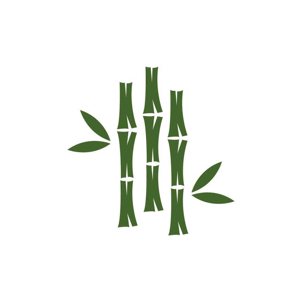 tropisch Bambus Wald Logo, Baum Kofferraum und Blatt Design, Vektor Illustration Symbol