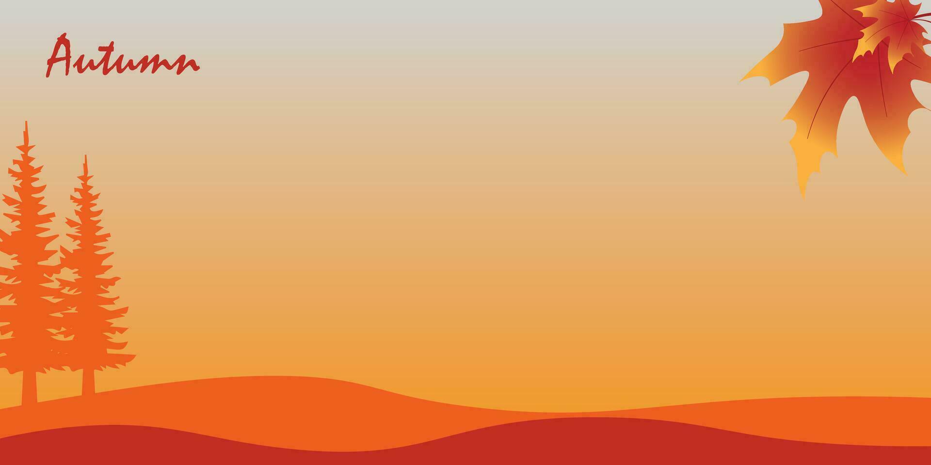 Hintergrund Design mit minimalistisch Farben mit ein Herbst Thema. vektor