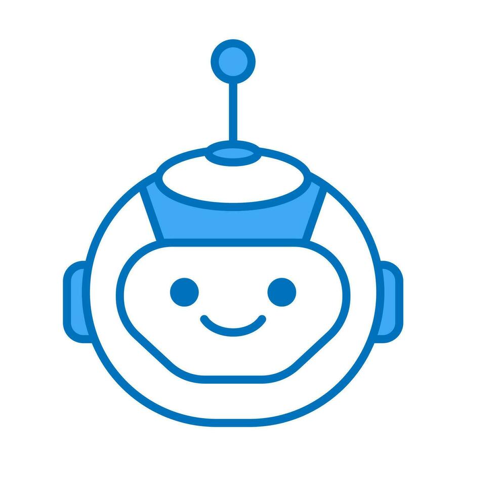 robot huvud avatar vektor design. tecknad serie robot huvud ikon