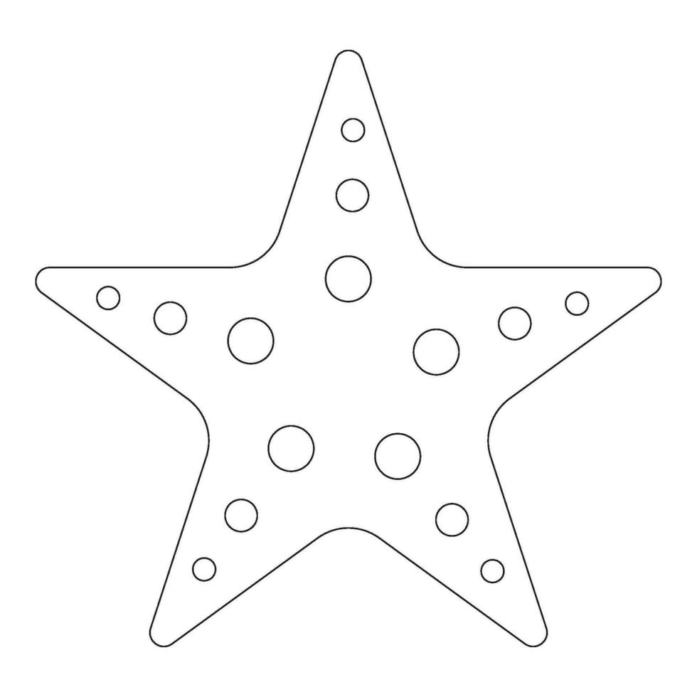 stjärna fisk ikon vektor