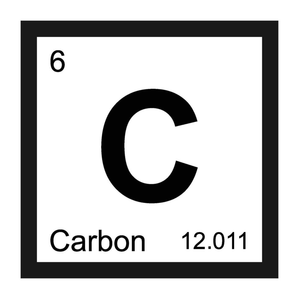 Kohlenstoff Symbol Vektor