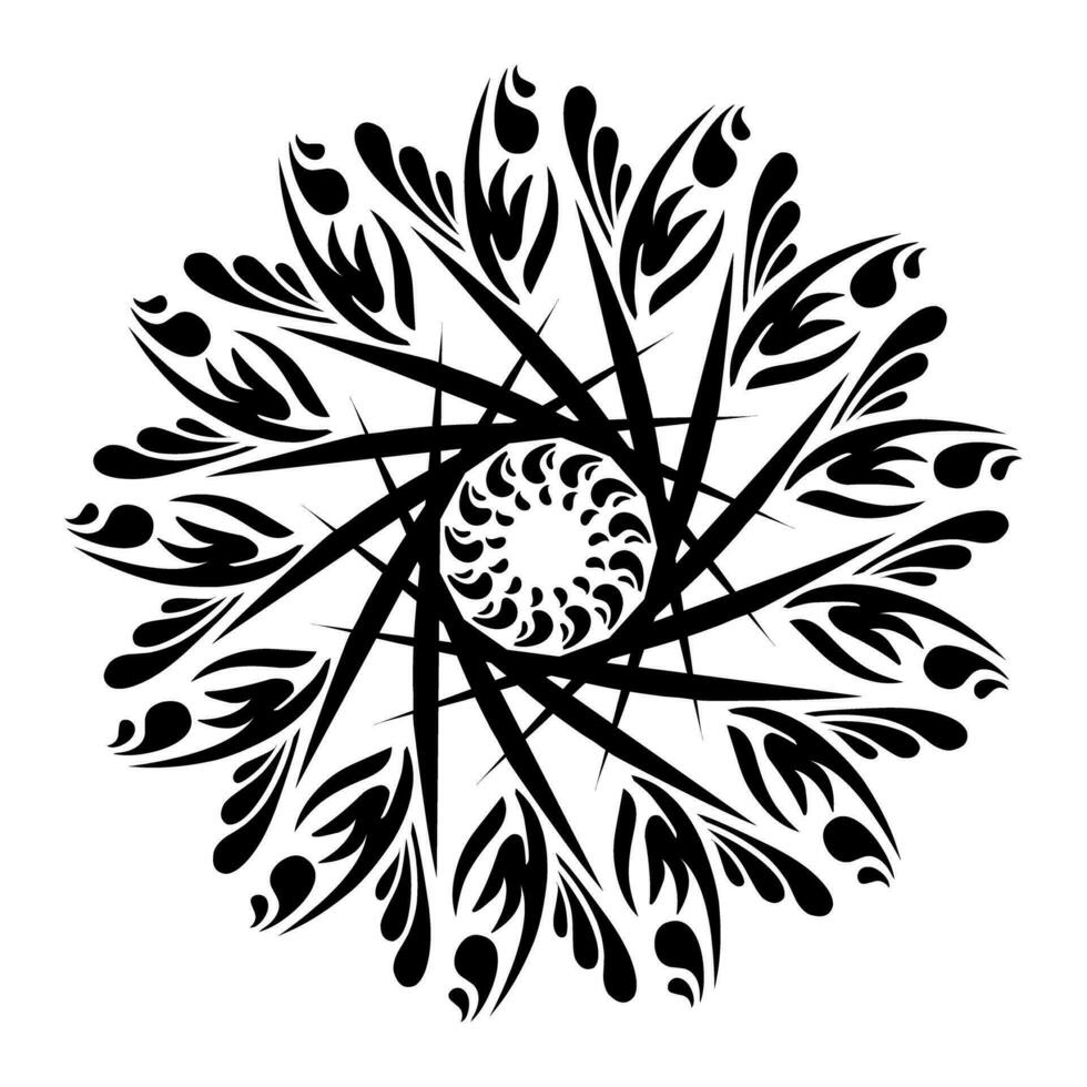 schwarz Stammes- Mandala Element Illustration Design. perfekt zum Tätowierungen, Symbole, Hintergrund Elemente und Tapeten, Aufkleber vektor