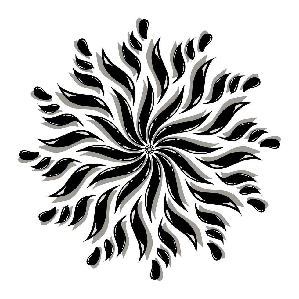schwarz Stammes- Mandala Element Illustration Design. perfekt zum Tätowierungen, Symbole, Hintergrund Elemente und Tapeten, Aufkleber vektor