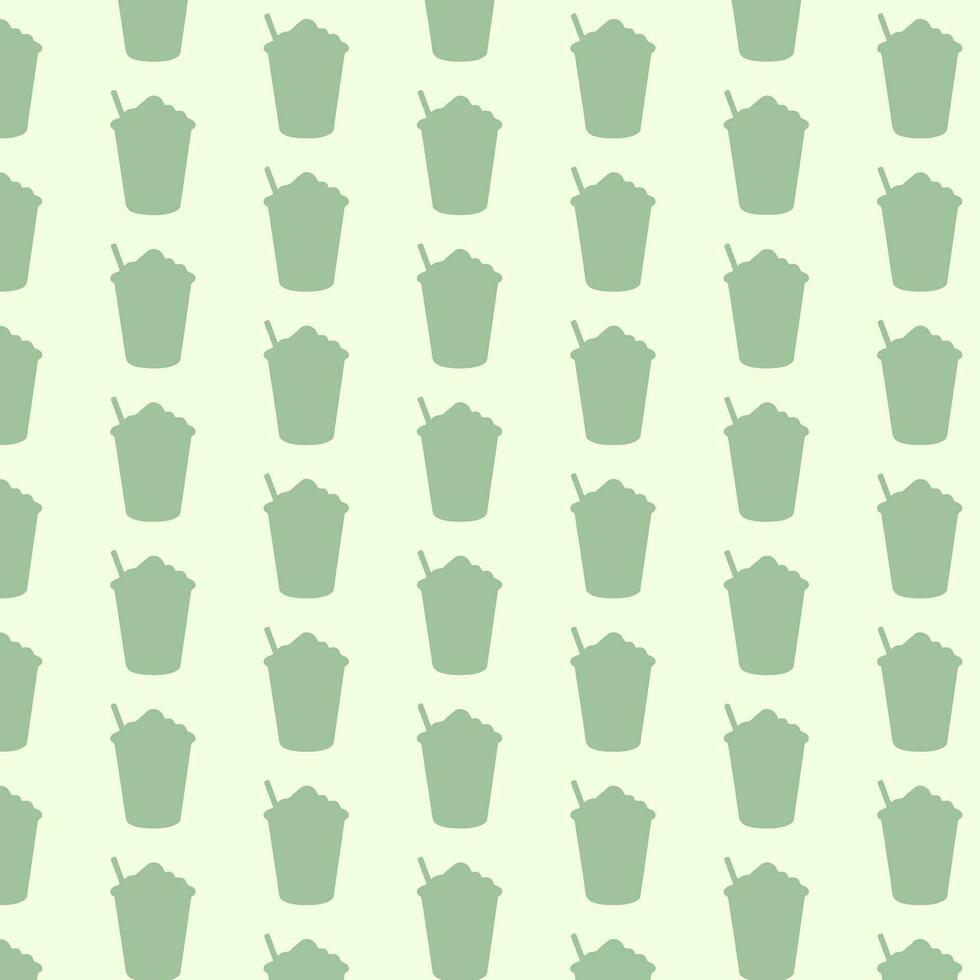 Milch Tee Glas Muster zum Hintergrund, Verpackung Papier, Hintergrund, Stoff, usw. vektor