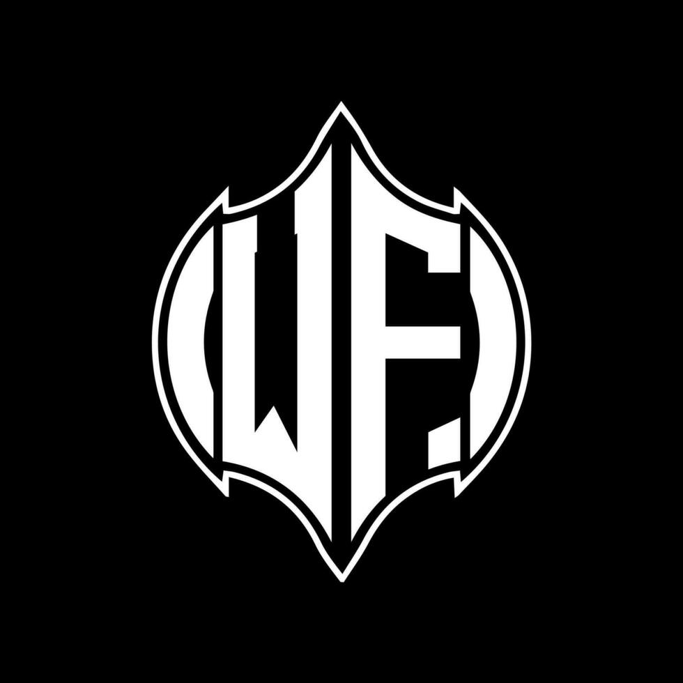 wf brev logotyp design. wf kreativ monogram initialer brev logotyp begrepp. wf unik modern platt abstrakt vektor brev logotyp design.