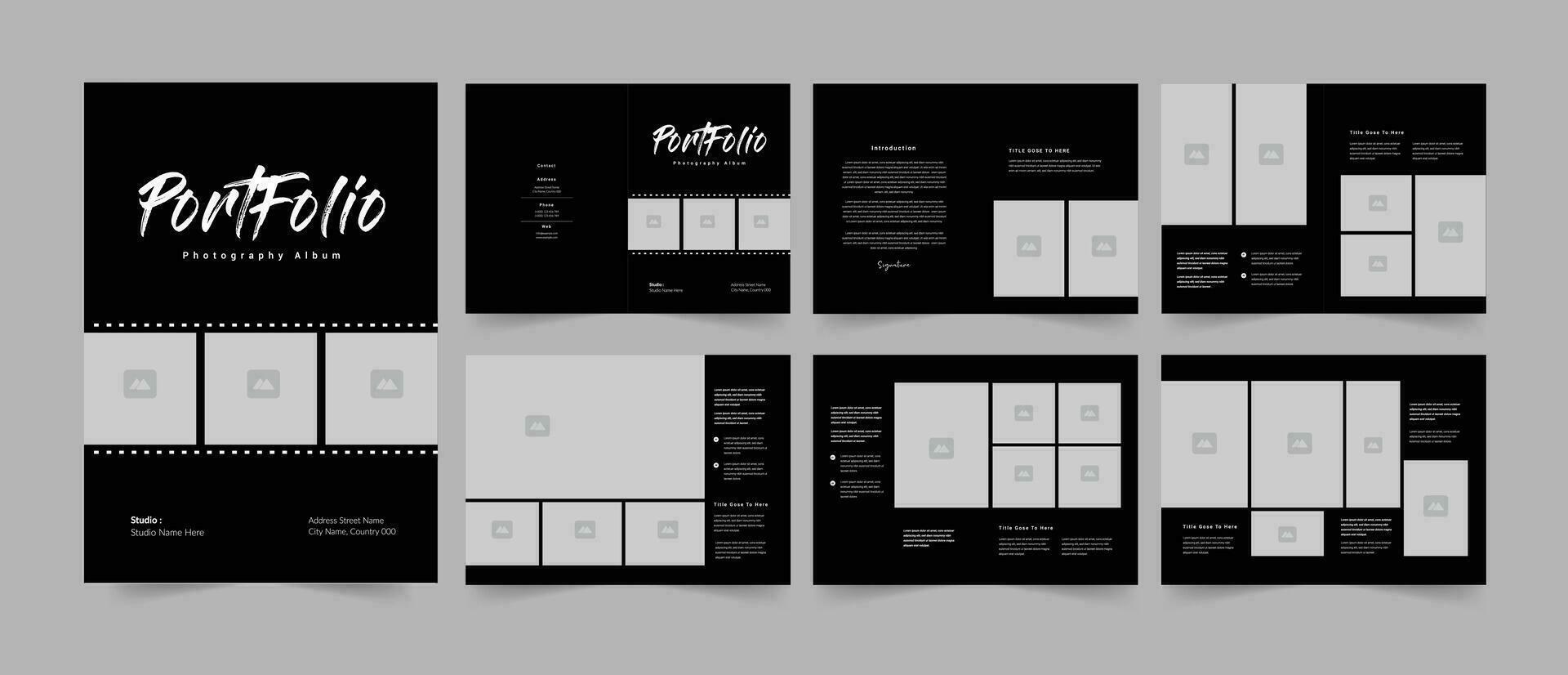 Mode Portfolio und Portfolio Layout Design. vektor