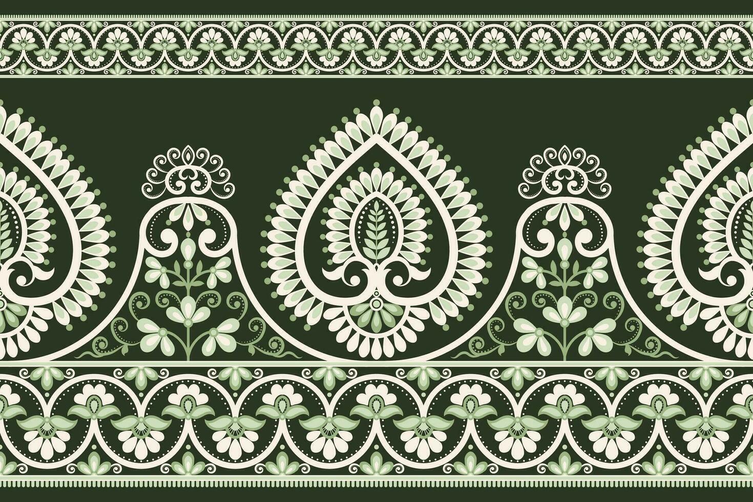 botanisk sömlös. bakgrund sömlös mönster geometrisk etnisk mönster design för bakgrund, matta, tapet, Kläder, omslag, batik, tyg, utskrift textil- illustration. vektor