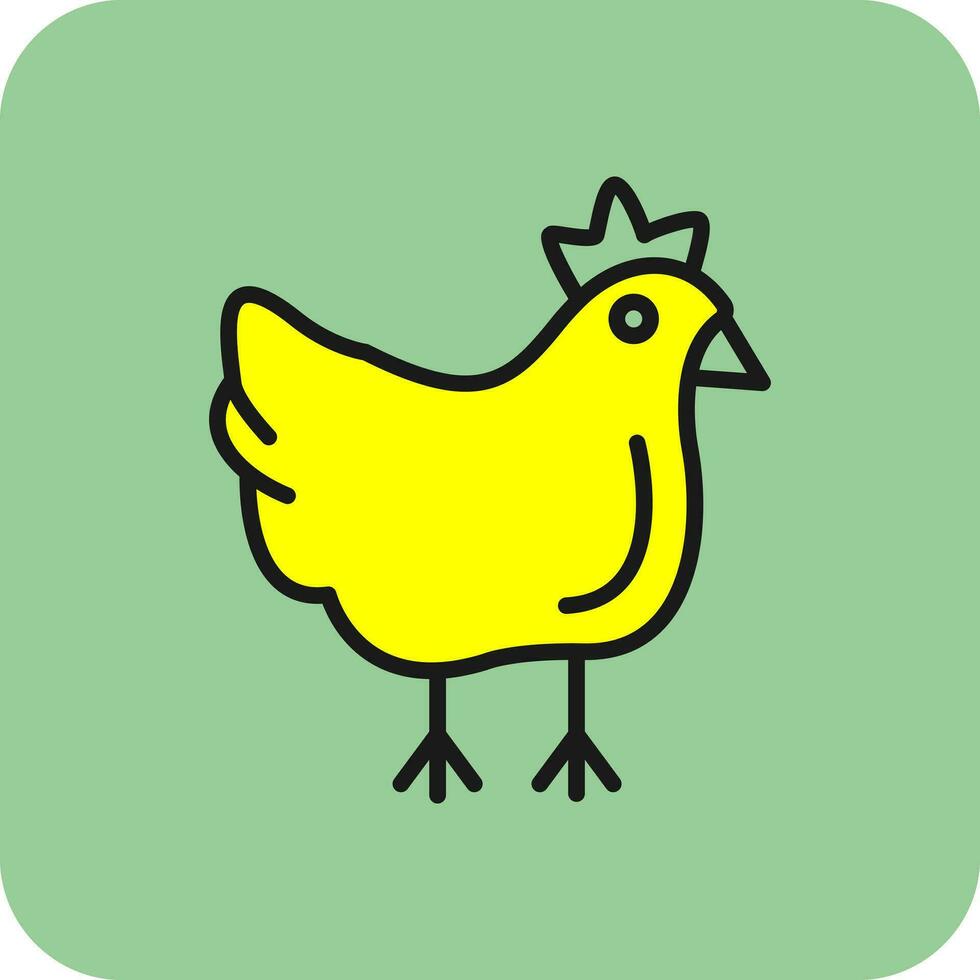 Huhn-Vektor-Icon-Design vektor