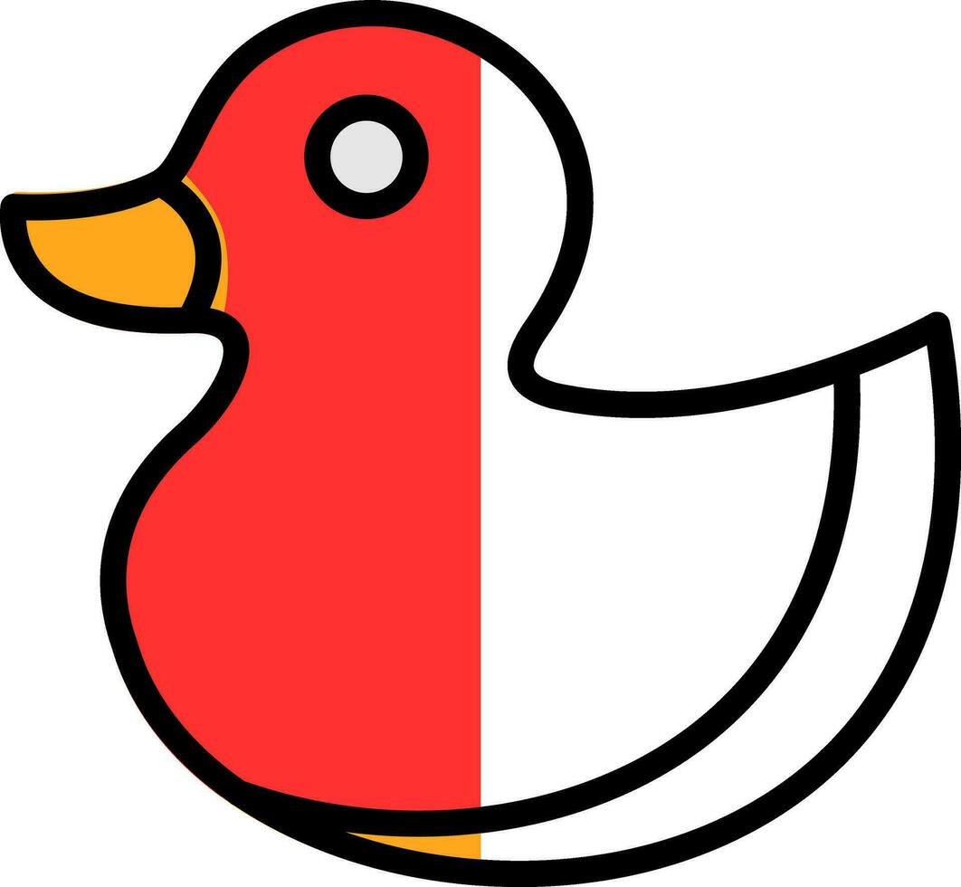 Gummi-Ente-Vektor-Icon-Design vektor