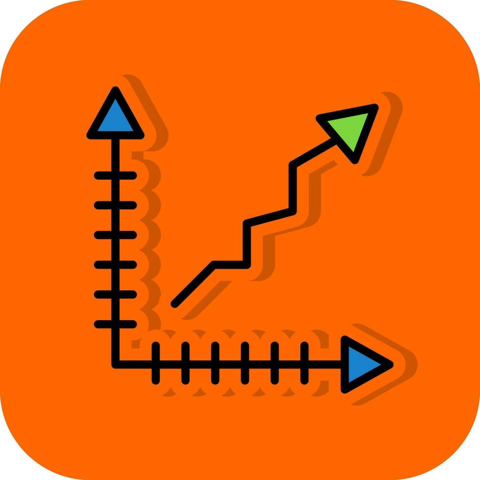 Liniendiagramm-Vektor-Icon-Design vektor