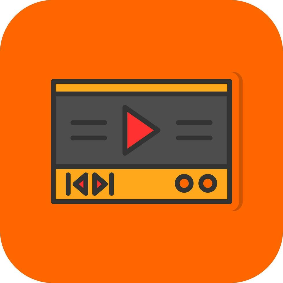 Video-Player-Vektor-Icon-Design vektor