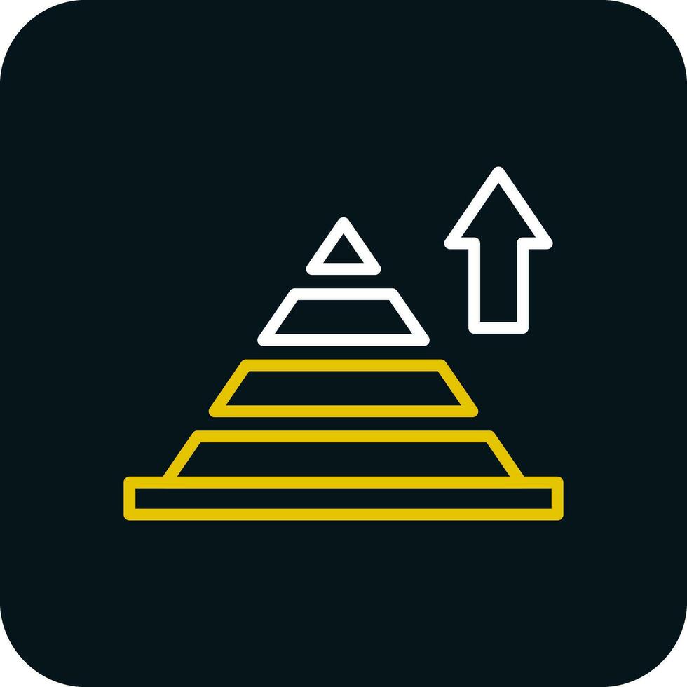 Pyramidendiagramm-Vektor-Icon-Design vektor