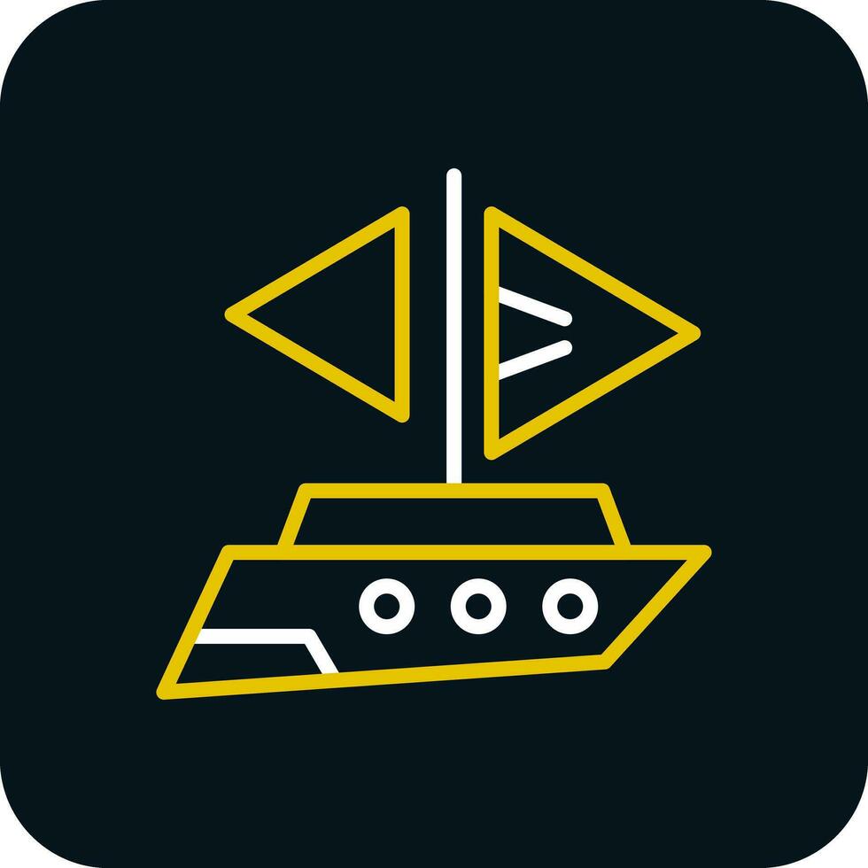 Yacht-Vektor-Icon-Design vektor