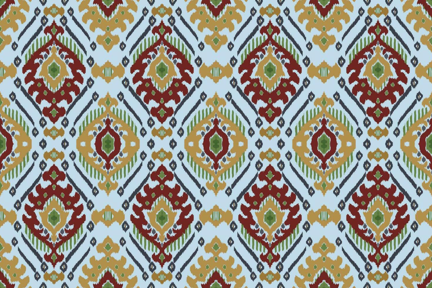 ikat paisley broderi på grå bakgrund.geometrisk etnisk orientalisk sömlös mönster traditionell.aztec stil abstrakt vektor illustration.design för textur, tyg, kläder, inslagning, matta, tryck.