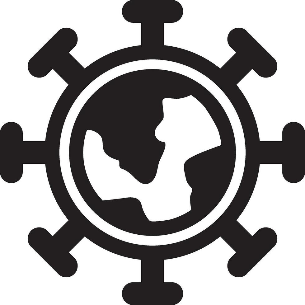 global Pandemie Virus Symbol vektor