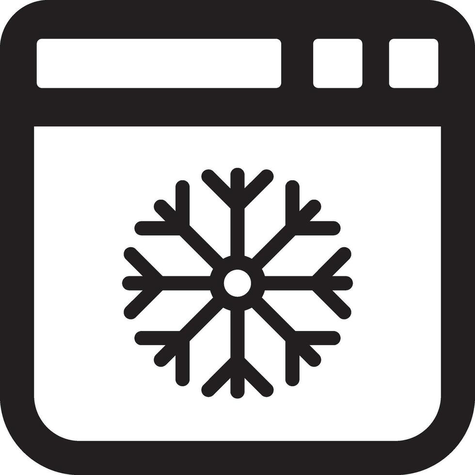 Netz Seite mit Schnee Symbol vektor