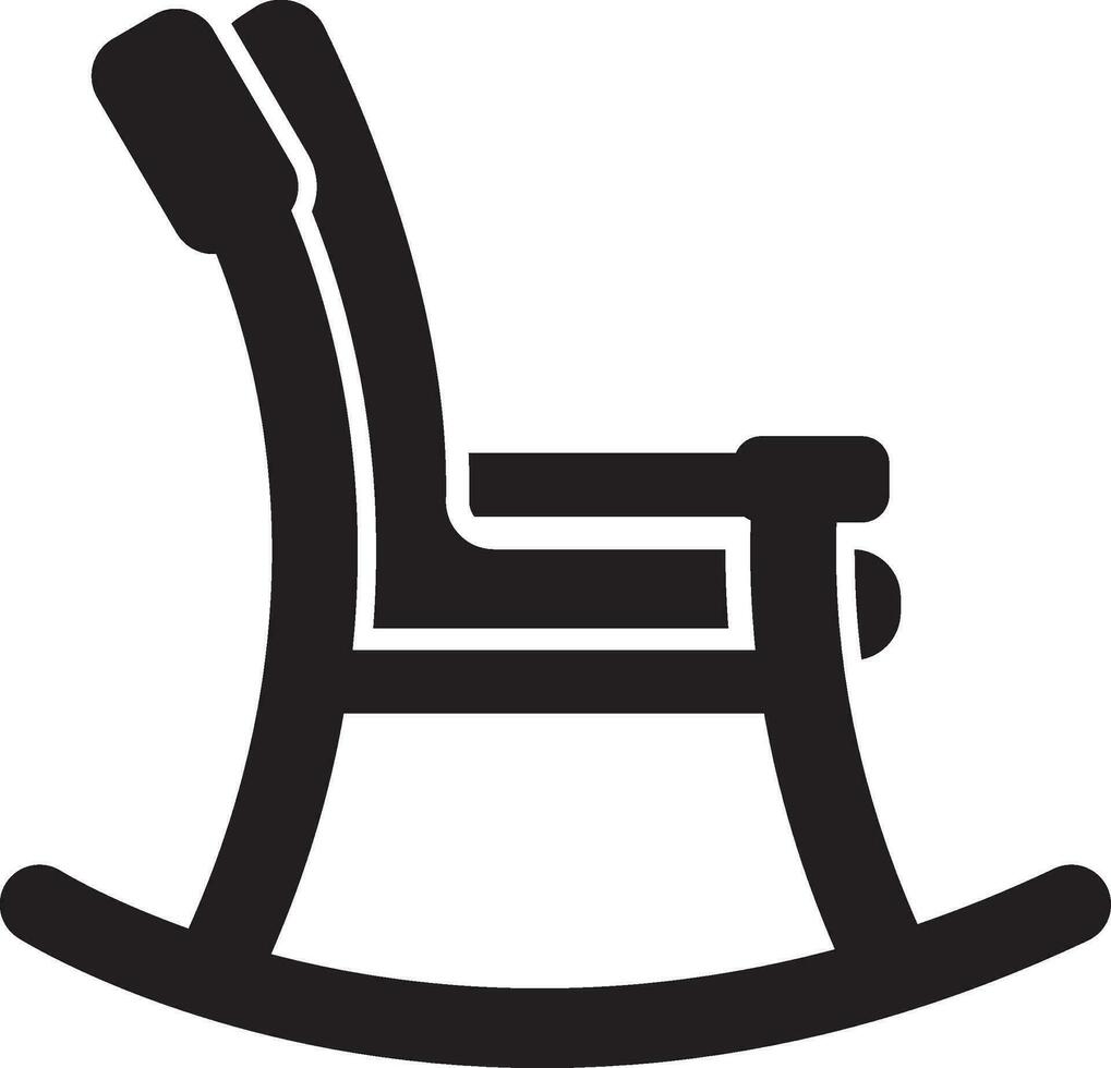 gungande stol ikon vektor