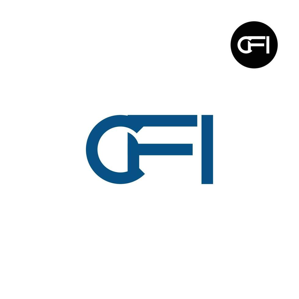 brev cfi monogram logotyp design vektor