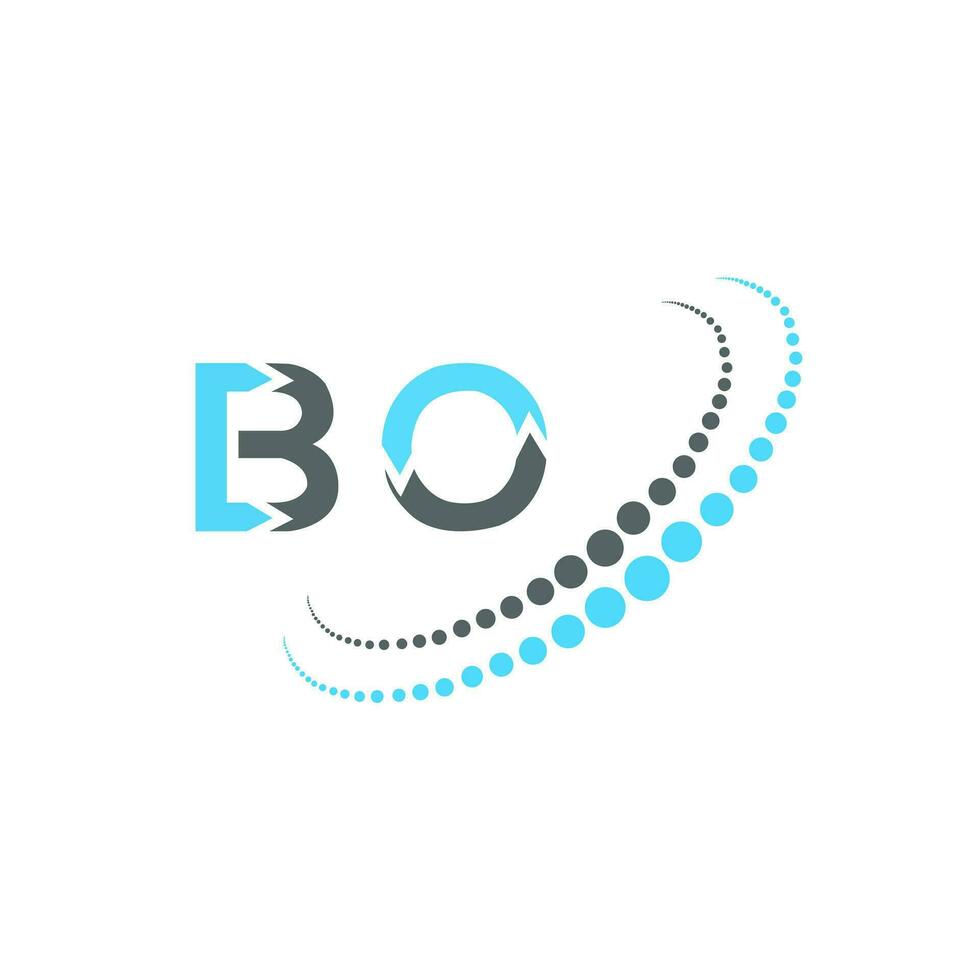 bo brev logotyp kreativ design. bo unik design. vektor