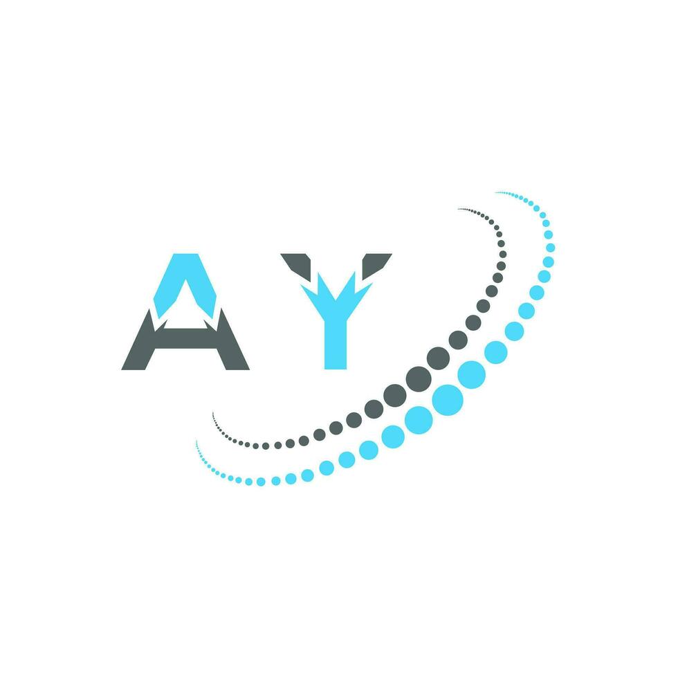 ay Brief Logo kreatives Design. ja einzigartiges Design. vektor