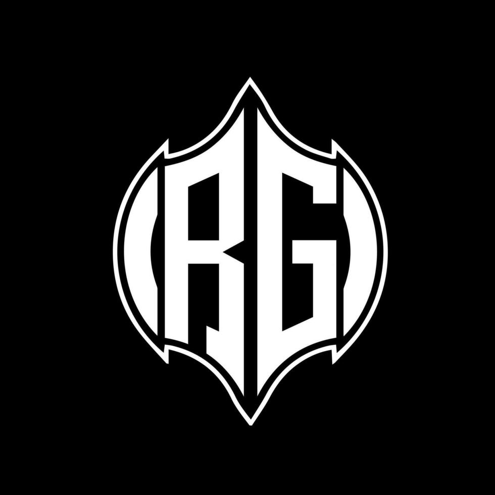 rg brev logotyp design. rg kreativ monogram initialer brev logotyp begrepp. rg unik modern platt abstrakt vektor brev logotyp design.