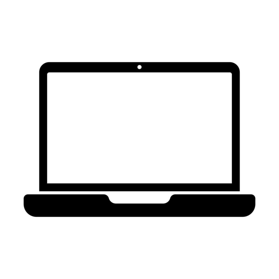 Laptop Symbol Vektor mit leer Bildschirm.