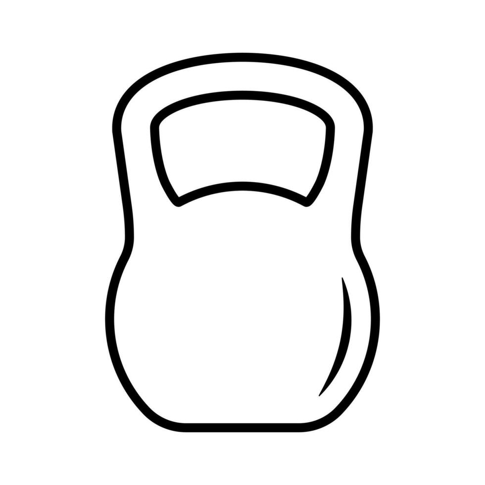 Kettlebell Linie Symbol. Gewicht Symbol, Ausbildung Ausrüstung eben Vektor Symbol zum Übung Apps und Webseiten.