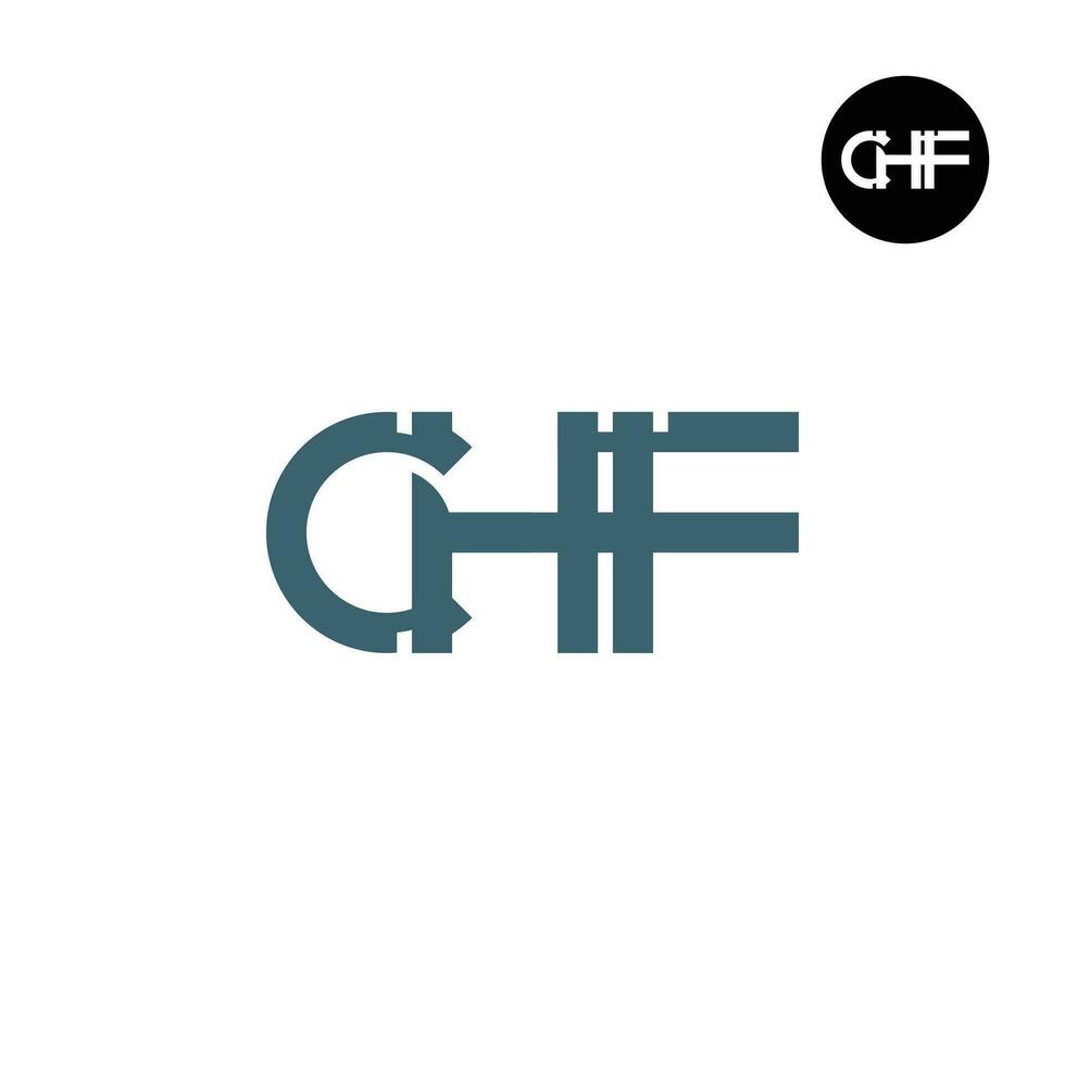 brev chf monogram logotyp design vektor