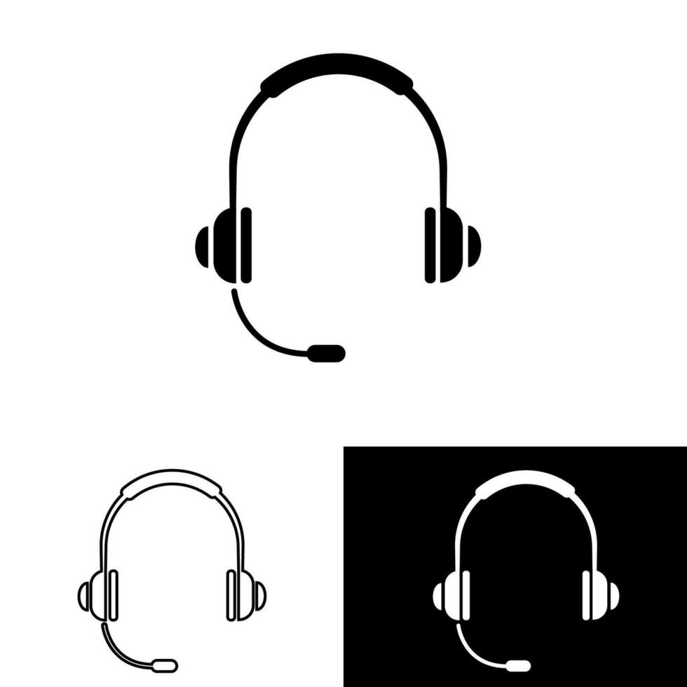 Headset Symbol, Headset Logo. Vektor Illustration Logo Vorlage zum viele Zweck. isoliert auf Weiß Hintergrund