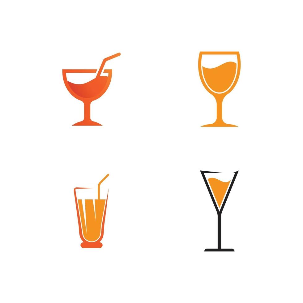 glas juice logotyp vektor