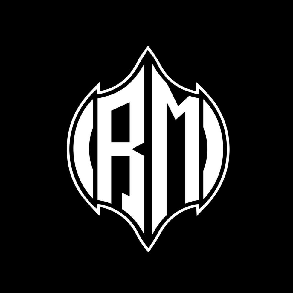 rm brev logotyp design. rm kreativ monogram initialer brev logotyp begrepp. rm unik modern platt abstrakt vektor brev logotyp design.