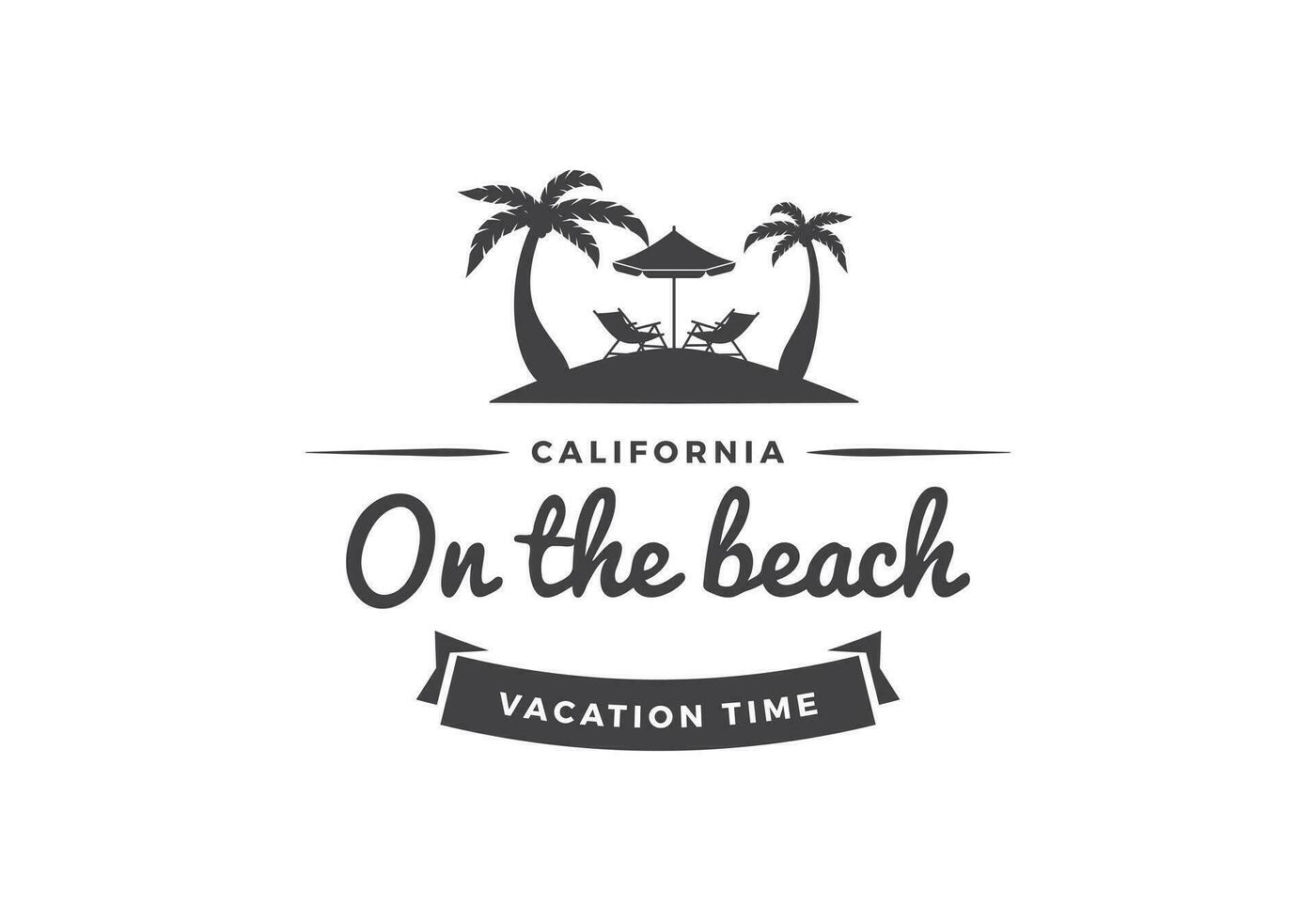 diese ist Sommer- und Strand Logo Design vektor
