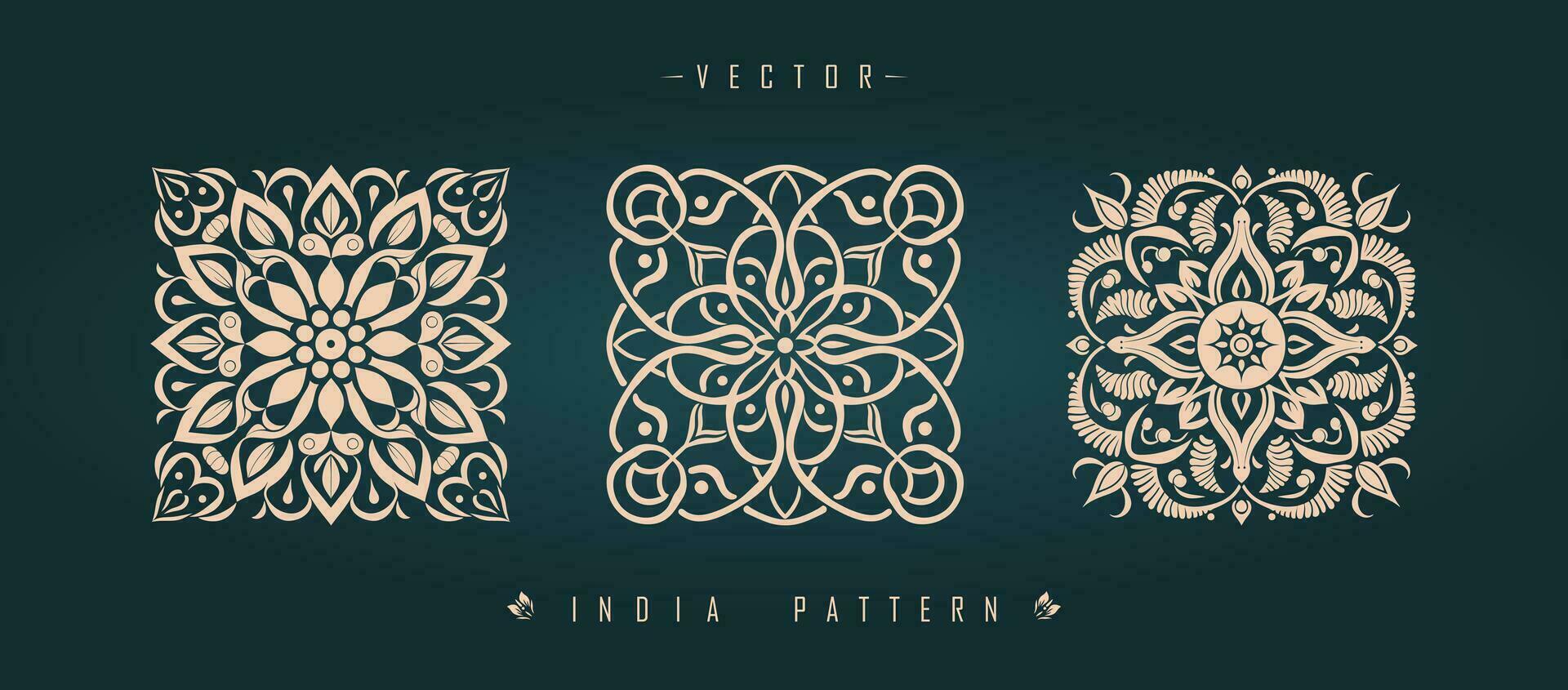 indisch traditionell Muster asiatisch Muster vektor
