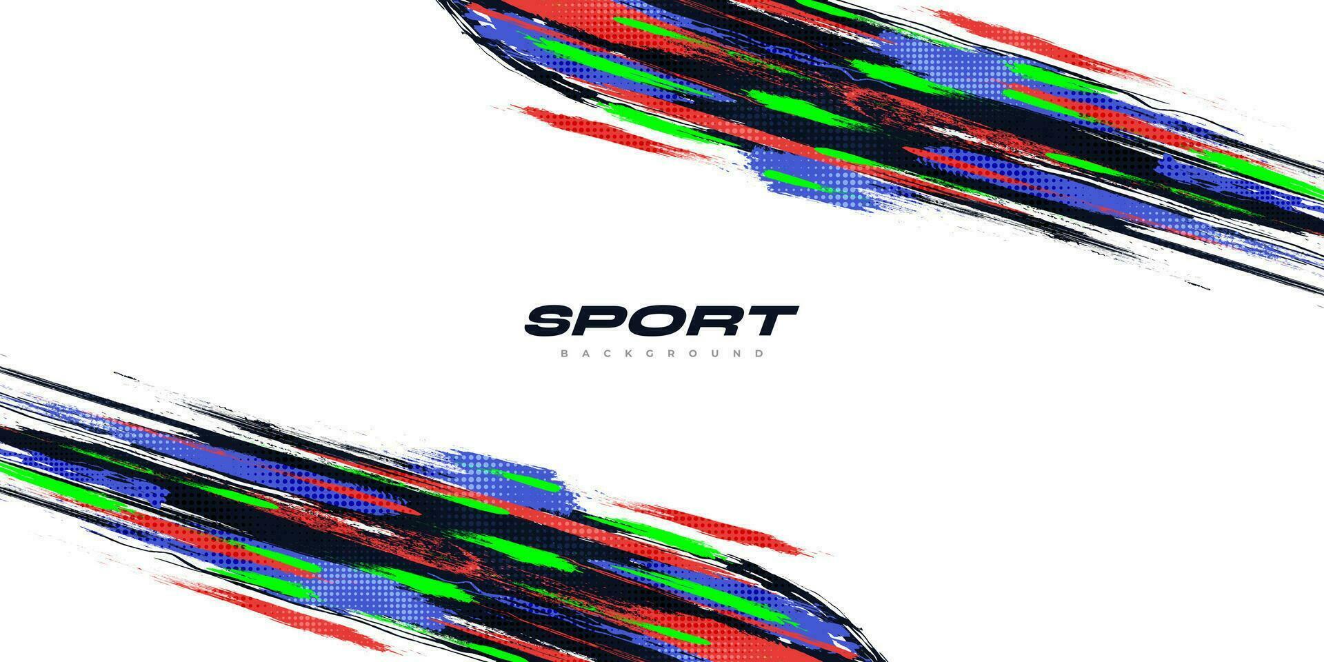 Sport Hintergrund mit bunt Bürste Stil vektor
