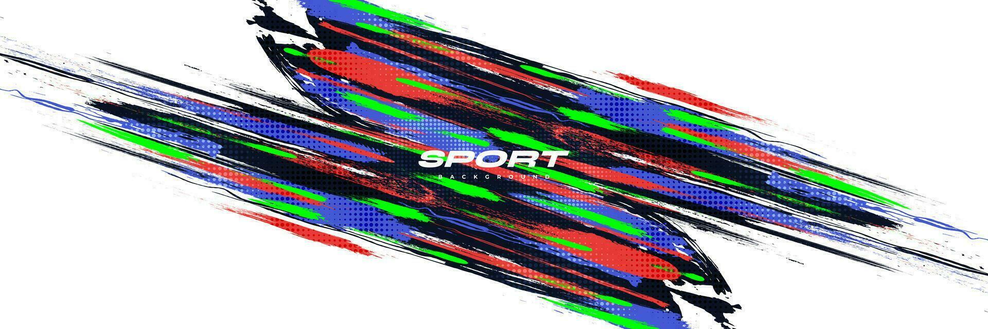 Sport Hintergrund mit bunt Bürste Stil vektor
